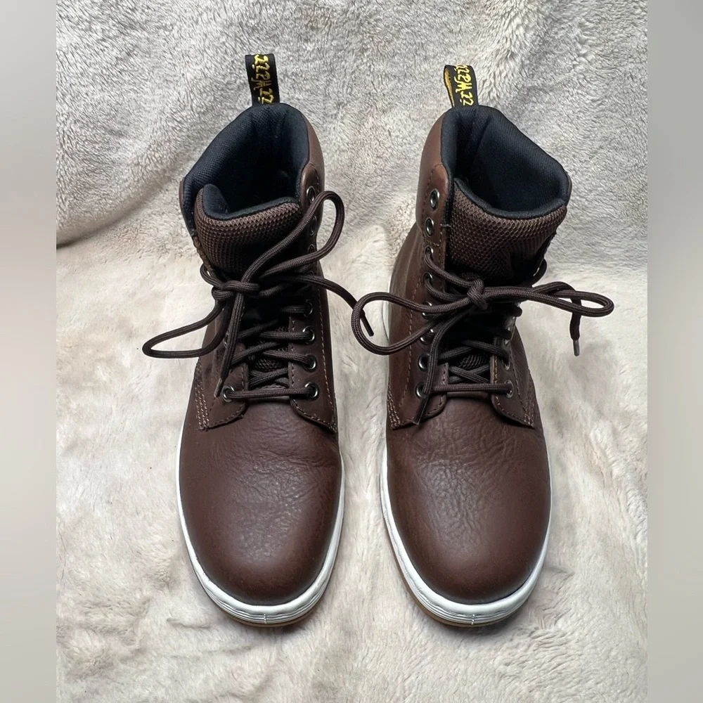 Dr Martens Rigal Leather Mid Boots AirWair Brown Womens US size 6 - Picture 3 of 8